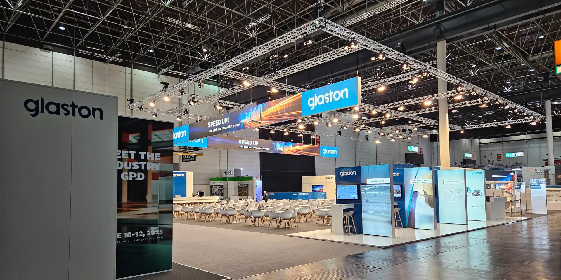 Messestand Glaston