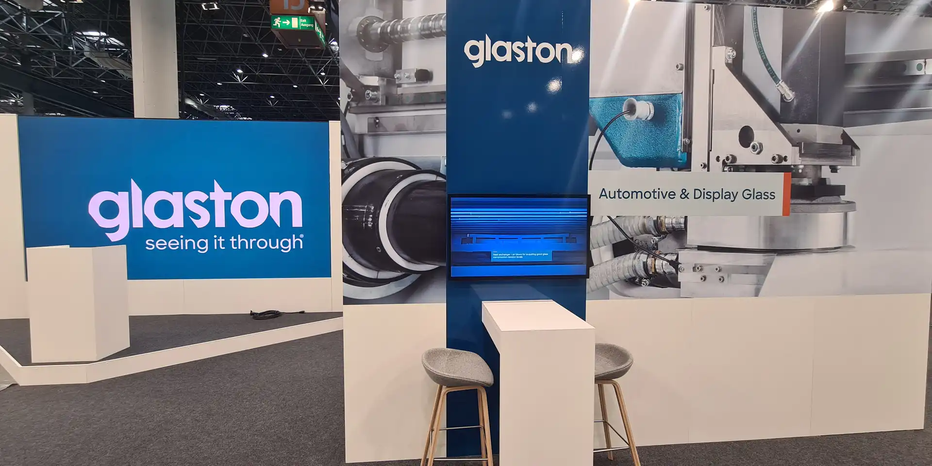 Messestand Glaston
