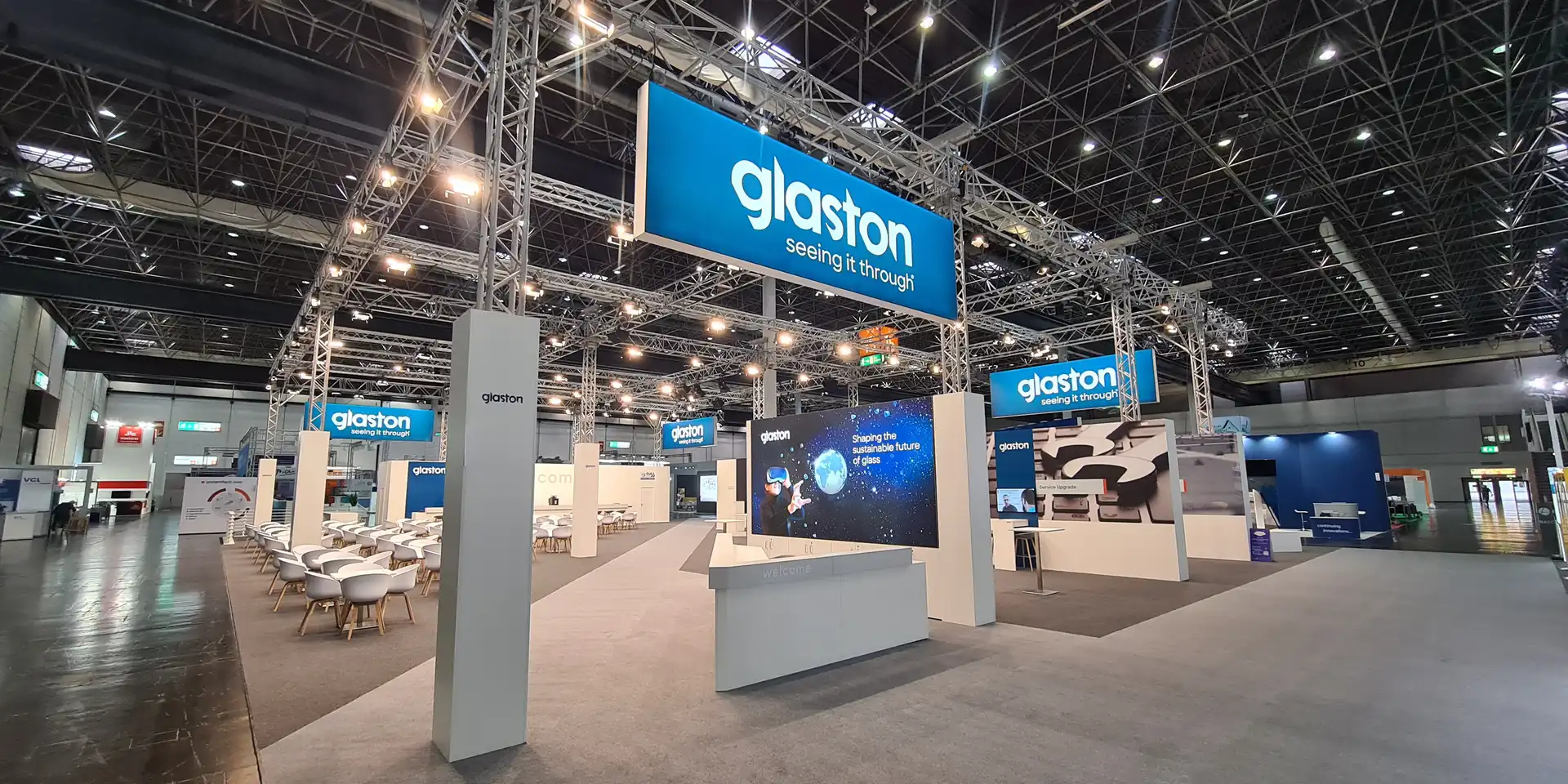 Messestand Glaston