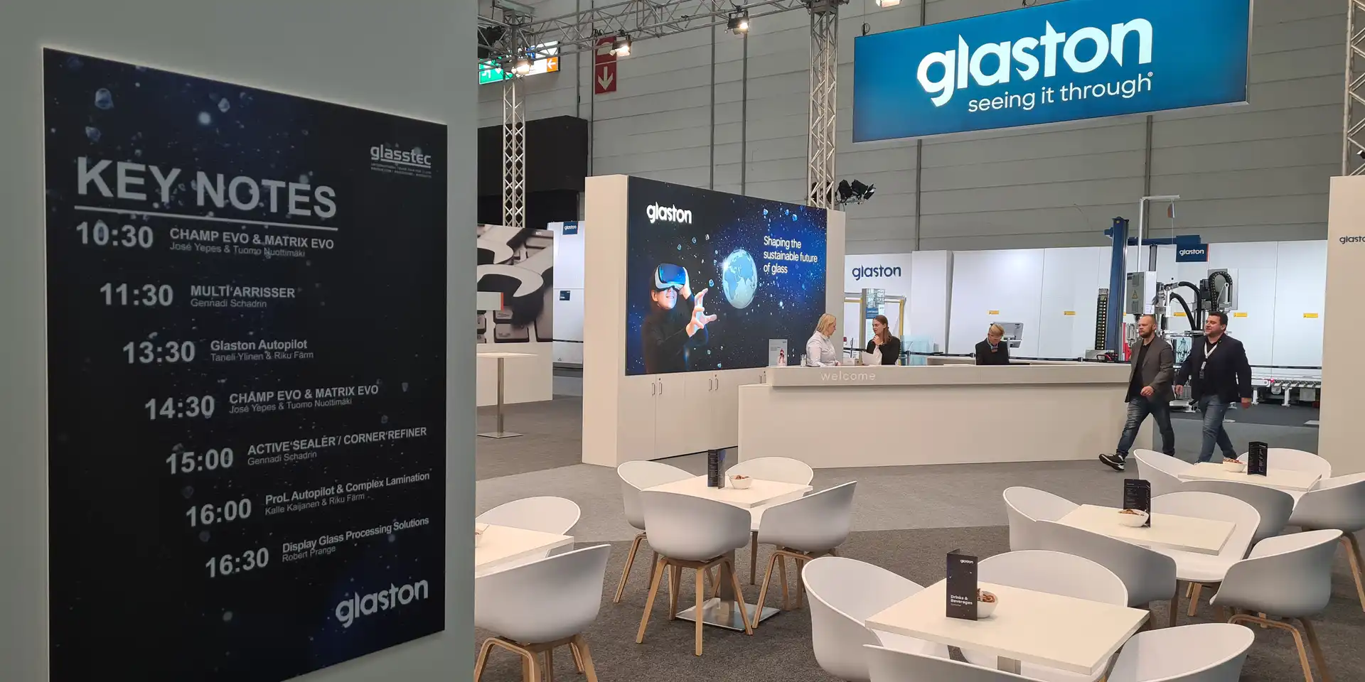 Messestand Glaston